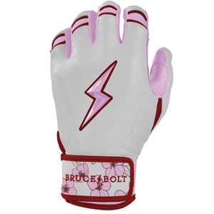 Guantes de Bateo de Cuero Premium, Puño Corto, Blanco y Rosa, Guantes de Béisbol con Agarre Suave, Transpirables, Duraderos, para Entrenamiento y Juego - Product Image 3