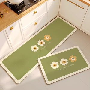 Juego de Alfombrillas de Cocina Modernas con Diseño Floral, Antiderrames y de Secado Rápido, Fabricadas en PVC y Tela de Poliéster con Respaldo de Goma Acolchado Antideslizante - Product Image 6
