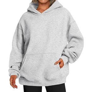 Tela transpirable de algodón y producto personalizado, ropa de calle informal, figuras de hombro caído, sudaderas con capucha ecológicas transpirables de punto - Product Image 1