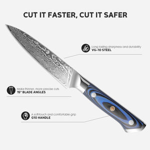 Vente en gros de couteaux de cuisine japonais personnalisés, faits à la main, de haute qualité, OEM et ODM, 67 couches, manche G10, trancheuse de chef - Product Image 5