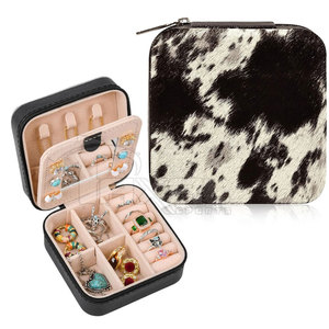 เคสเครื่องประดับหนังวัวสำหรับผู้หญิงดีไซน์ตามสั่งพร้อมซิปที่ทันสมัย - Product Image 1