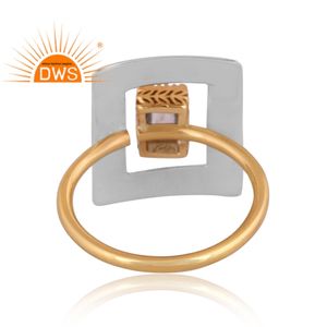 แหวนทองคำ18K ประดับดวงจันทร์สีรุ้งธรรมชาติงานดีไซน์ใหม่ล่าสุดทำด้วยมือแหวนวางซ้อนกันได้เครื่องประดับชั้นดีสำหรับเป็นของขวัญสำหรับผู้หญิง - Product Image 5