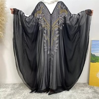 Dernière abaya en mousseline de soie avec strass Robe islamique pour femme Costume musulman deux pièces Abaya pour femme Robe musulmane