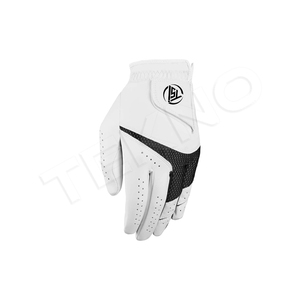 Guante de golf de cuero blanco con rayas de colores en Wristtr - Product Image 4