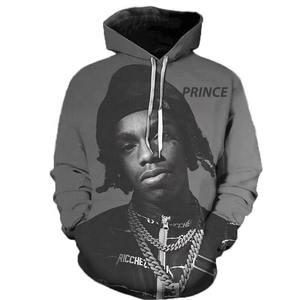 YNW Melly sudaderas con capucha hombres mujeres estampado rapero americano sudadera Hip Hop Harajuku hombres 3D estampado YNW Melly sudaderas con capucha abrigo de talla grande - Product Image 1