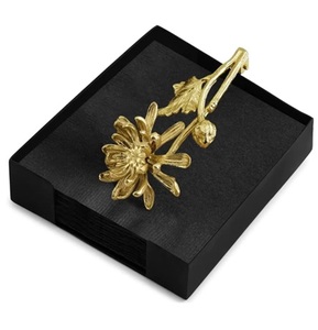 Porte-serviettes de table en aluminium style fleur porte-serviettes couleur dorée qualité supérieure de luxe - Product Image 6