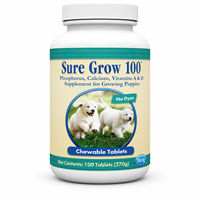 Comprimés de calcium pour la croissance des chiots, saveur poulet, développement osseux des animaux de compagnie, supplément multivitaminé, OEM