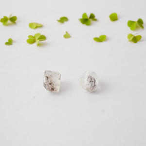 Natural Raw Birthstone Herkimer Diamond With Cz <b>Plain</b> Band <b>Ring</b> - 925 Silver Gold Plated Prong Set <b>Ring</b> Jewelry - Women <b>Ring</b> - Product Image 5