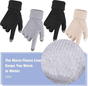 Customizable Acrylic Jacquard Mittens Winter <b>Touchscreen</b> <b>Gloves</b> for Women Men Warm Stretch Knitted Wool for Outdoor Sports Daily - Product Image 3