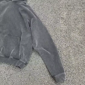 Sweats à capuche surdimensionnés vintage délavés à l'acide en coton molletonné 400 g/m² pour hommes - Product Image 4