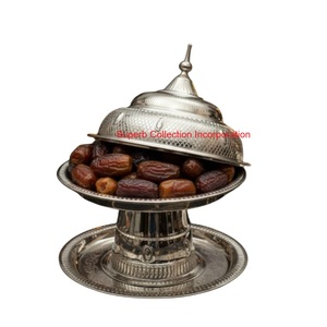 Chauffe-plat rond en acier inoxydable avec base décorative en bois et couvercle Chauffe-plat nickelé de qualité supérieure pour buffet et restauration - Product Image 5