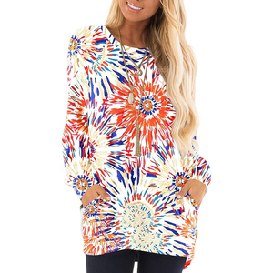 Camiseta de Mujer con Estampado Digital, Textura Suave y Transpirable, Estilo Casual, Moderno y Cómodo, Algodón Mercerizado Antiarrugas - Product Image 4