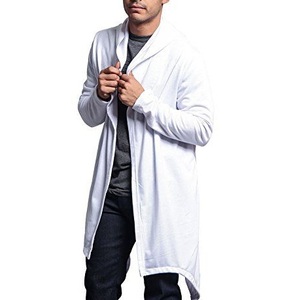 Plus Size Hot Selling Pullover <b>Cardigan</b> Knit Hoodie Elongated Distressed Acid Washed Hoody Blank <b>Cardigan</b> Hood French Terry - Product Image 2