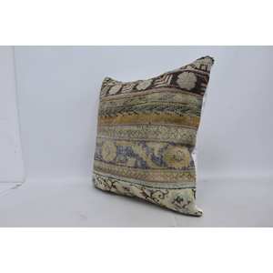 Cojín de estilo Kantha bohemio Beige, almohada de lana de 28x28 pulgadas, ropa de cama decorativa tejida con patrón Vintage para sofá, uso de 18x18 pulgadas - Product Image 4