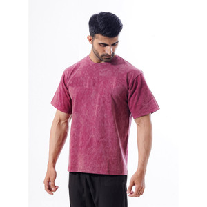 Fabricant de t-shirt graphique personnalisé avec logo imprimé numériquement T-shirt délavé à l'acide T-shirt en coton lourd T-shirt surdimensionné pour hommes - Product Image 2