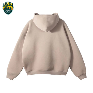 Unisex 100% algodón 380g pesado antiarrugas Color puro con capucha Terry sudadera con hombro suelto para parejas hombres - Product Image 3