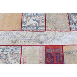 Alfombra Turca Vintage con Acentos de Estilo Turco, 2.8x6.1 pies (86x186 cm), Alfombra Azul con Estampado Animal - Product Image 5