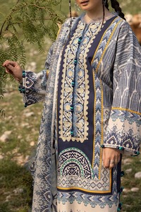 Pakistanais salut qualité écologique rayonne broderie robe femmes Design traditionnel pelouse Shalwar Kameez costume pour mariage - Product Image 3