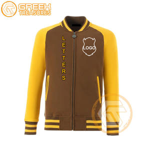 Theta personnalisé hommes vestes qualité respirant grec vêtements coton polaire Varsity veste Iota | Phi broderie imprimé tissu - Product Image 5