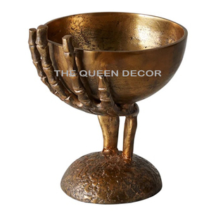 ชามอลูมิเนียมทรงใบไม้ชุบทองสไตล์แฟนซีขนมไอศครีมที่ดูทันสมัยชามตกแต่งบ้าน - Product Image 4