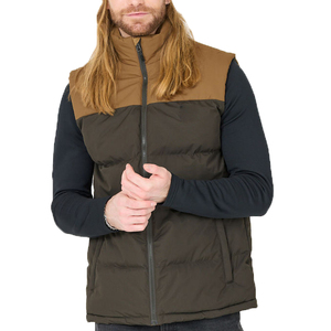 Nouveau design Vestes bouffantes d'hiver à la mode avec logo personnalisé Gilet pour hommes en coton à col montant sans manches - Product Image 1