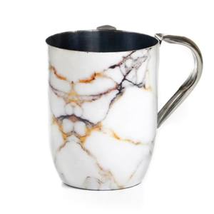 Nouvelle tasse à double poignée pour rituel religieux juif, tasse à double poignée pour le lavage des mains, tasses à main juives pour le lavage des mains, collection de cadeaux - Product Image 1