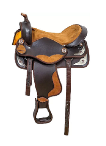 Selle Western pour Cheval en Cuir de Buffle Véritable de Qualité Supérieure, Quincaillerie en Acier Inoxydable, Tailles Personnalisées pour Chevaux de Course de Baril - Product Image 6