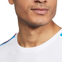 Impression par sublimation de T-shirt à manches courtes en coton personnalisé de haute qualité pour hommes en noir et blanc