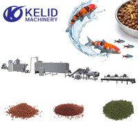 Machine extrudeuse industrielle entièrement automatique de grande capacité pour aliments flottants pour poissons, ligne de production d'aliments pour poissons personnalisable
