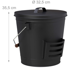 Seau à cendres essentiel en fer noir moderne <span class=keywords><strong>Pelle</strong></span> à <span class=keywords><strong>bois</strong></span> Accessoires en métal Outils de poêle et appareils de cheminée - Product Image 2