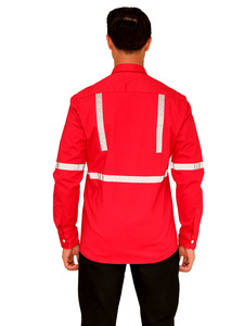 Uniforme de travail en coton avec logo personnalisé, haute visibilité, résistant aux acides, robuste, pour mécaniciens, taille élastique, certifié CE - Product Image 3