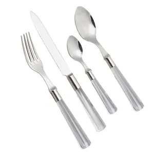 Professional Dealer Factory Direct Selling Excellent Quality Stainless Steel Silver Cutlery Set Available at Low Price and MOQ