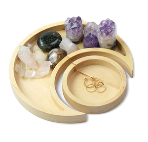 Bandeja de Madera en Forma de Media Luna, Precios Más Bajos, Asa de Metal, Artesanía para el Hogar, Hotel y Restaurante, al Precio Más Económico - Product Image 1