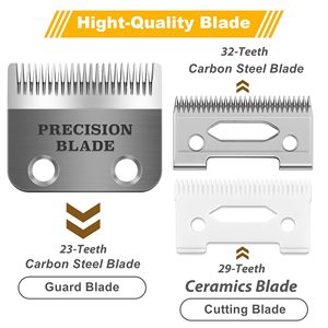 Lames de rechange en acier inoxydable de précision pour tondeuse à cheveux, usage professionnel, lot de 2, compatibles avec les tondeuses à cheveux domestiques - Product Image 5