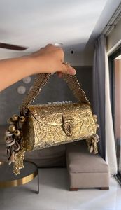 THE EMBROIDERY <b>UNIQUE</b> <b>BAGS</b> BEST Bohemian Style Embroidery Work Hand Clutch Purses <b>Bags</b> Fancy Design Lining Wholesale - Product Image 3