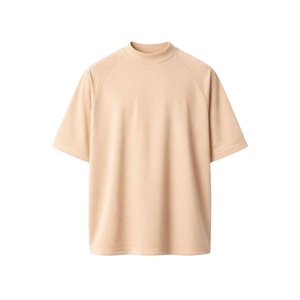 T-shirt à manches courtes pour homme, qualité supérieure, coton peigné, logo personnalisé, épaules tombantes - Product Image 1