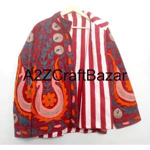 Chaqueta Cotrise Bordada de Diseñador para Mujer, Forro de Algodón Ecológico Tradicional de Primera Calidad, Abrigo de Otoño Invierno al por Mayor - Product Image 5