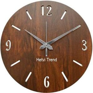 Horloge murale design attrayant en bois de haute qualité forme ronde Design classique décoration de la maison horloge murale - Product Image 6