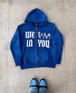 Logotipo personalizado estampado conjuntos apilados chándales conjuntos de hombre dos piezas pantalones acampanados conjuntos sudaderas con capucha chándal para hombre - Product Image 5