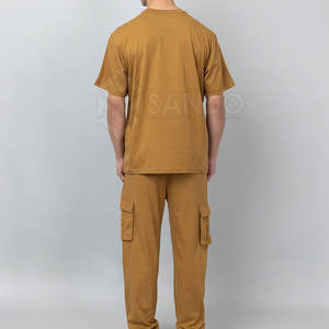 Survêtement d'été pour hommes personnalisé en gros qualité supérieure 100% coton léger respirant motif solide écologique - Product Image 3