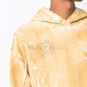 Sudaderas Unisex con Lavado Ácido al por Mayor, Ropa Urbana de Invierno, Diseño con Bolsillo de Poliéster/Algodón, Colores Personalizados, Etiqueta Bordada OEM en Oferta - Product Image 3