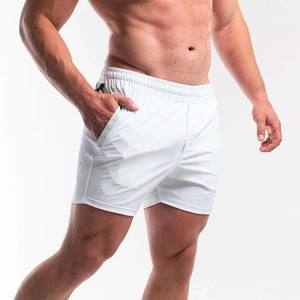 Custom <b>Men's</b> <b>Shorts</b> Lightweight Quick Dry Polyester Cotton Elastic Waist Drawstring Customized Size <b>White</b> Color <b>Men's</b> <b>Shorts</b> - Product Image 2