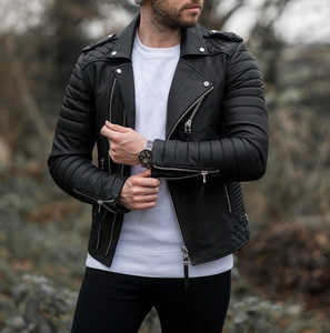 Veste en cuir pour hommes Top Design 100% de haute qualité avec capuche à manches longues pour un prix raisonnable conception personnalisée disponible - Product Image 1