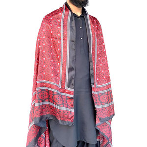 Écharpes Hijab musulman écharpe de prière châle de méditation Ajrak couverture de méditation simple pour hommes - Product Image 4