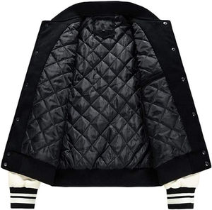 2025 chaqueta de Jersey de lana de estilo personalizado de alta calidad para hombres, chaqueta universitaria informal de temporada de invierno de estilo béisbol ajustada para hombres - Product Image 5
