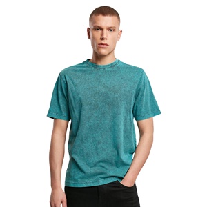 Camiseta Básica de Algodón de Alta Gama para Hombre, Estilo Retro, Aspecto Desgastado, Corte Holgado, Mangas Caídas, Duradera para Uso Diario - Product Image 1