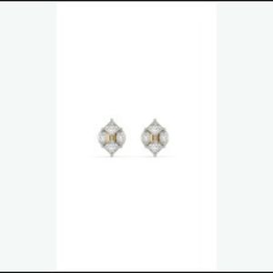 Pendientes clásicos de oro puro de 14 quilates con diamantes de laboratorio de fantasía, calidad EF VS VVS, joyería fina para mujer, hechos a mano, OEM, ODM, listos para exportación. - Product Image 6