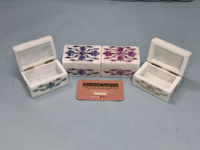 Boîte à bijoux élégante en marbre fait main d'Inde, forme rectangulaire avec incrustation de nacre, artisanat décoratif, rangement en pierre