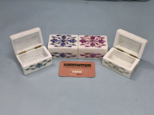 Elegante Joyero de Mármol Hecho a Mano en India, Forma Rectangular con Incrustaciones de Nácar, Artesanía Decorativa, Almacenamiento de Piedras - Product Image 6