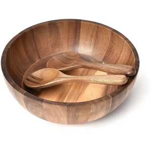 Acacia Wooden Serving <b>Bowl</b> Eco-Friendly <b>Disposable</b> <b>Bowl</b> Set American Style Business Gift Home Serving Salad Home Use - Product Image 6